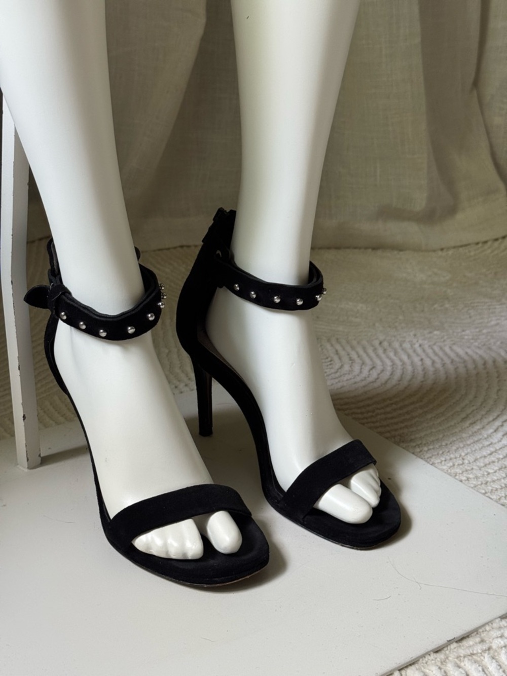 Rag & Bone Black Ankle-Strap Stiletto Sandals - Women